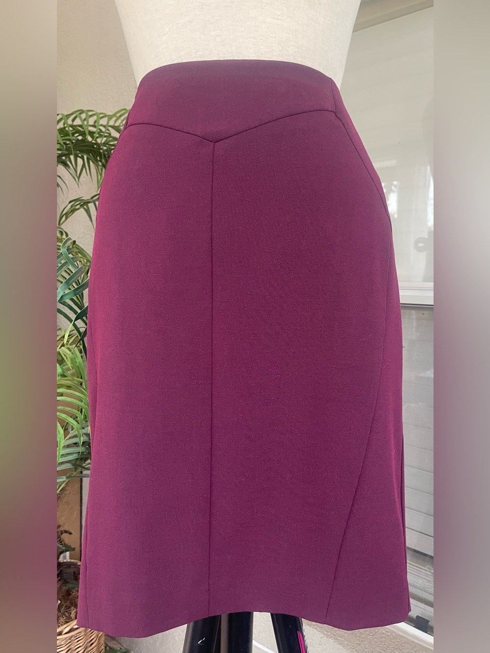 Worthington Plum High-Waist Pencil Skirt